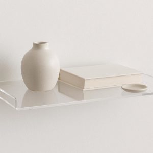 Acrylic Floating Shelf Tray with Invisible Edge for Minimalist Decor
