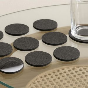 Adhesive Felt Bottom Coasters Set of 8 for Glass Tables