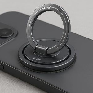 Magnetic Phone Ring Stand with 360 Rotation and Strong Adhesive