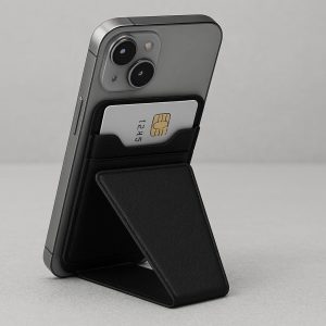 Portable Phone Stand with Card Slot and Kickstand for Wallets