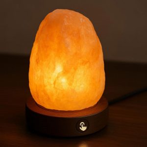 Crystal Salt Rock Lamp with Dimmable Touch Base and Natural Glow
