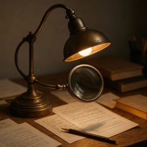 Magnifying Glass Desk Lamp with LED Ring Light for Crafts